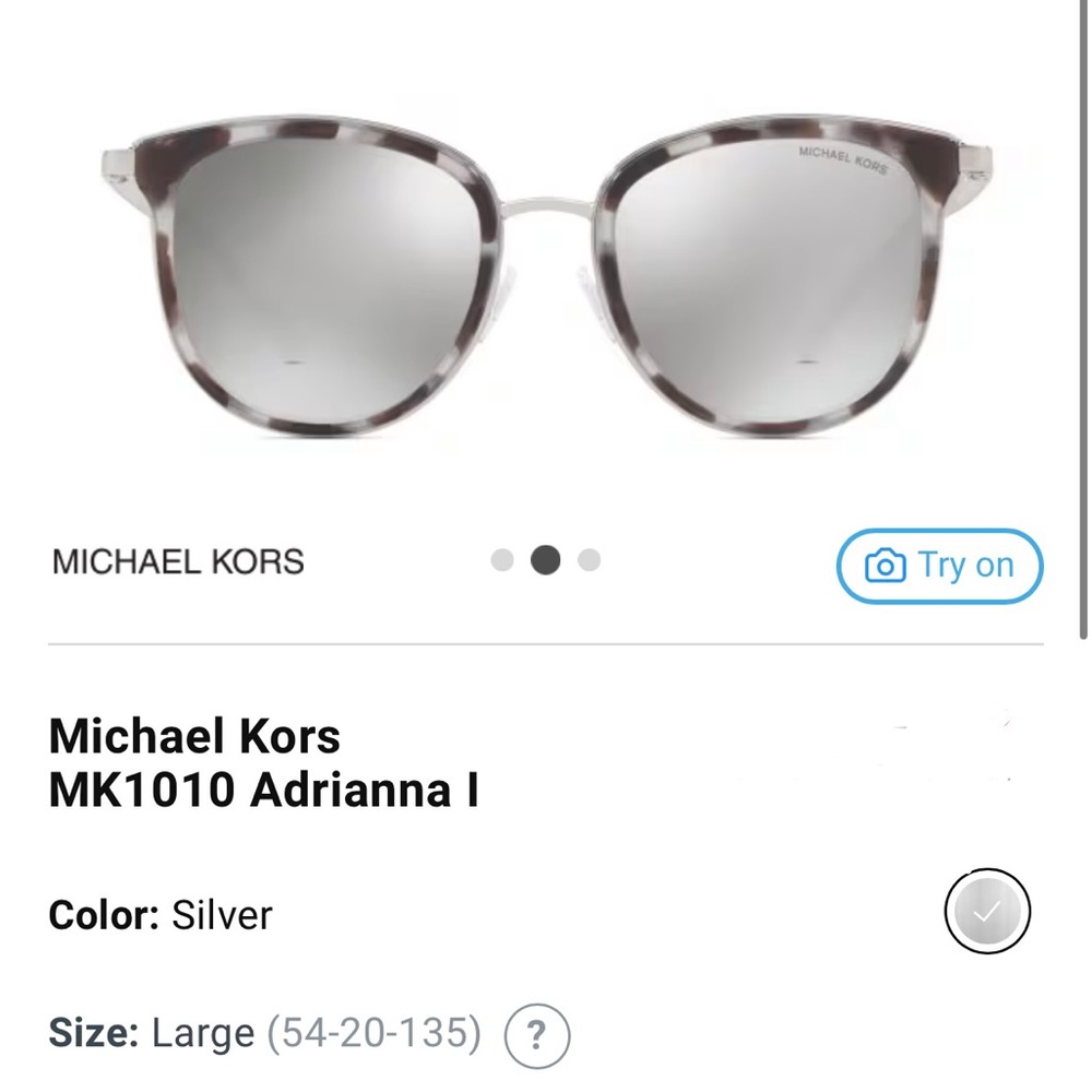 Michael Kors Adriana 1 Sunglasses - Leopard/Silver